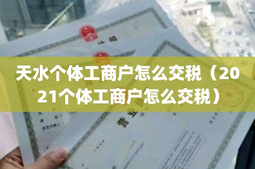 天水个体工商户怎么交税（2021个体工商户怎么交税）