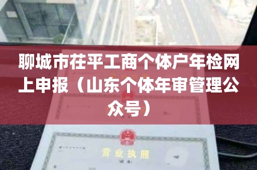 聊城市茌平工商个体户年检网上申报（山东个体年审管理公众号）