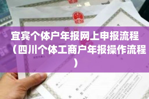 宜宾个体户年报网上申报流程（四川个体工商户年报操作流程）