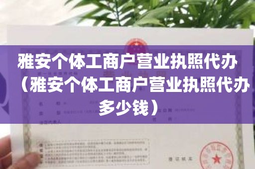 雅安个体工商户营业执照代办（雅安个体工商户营业执照代办多少钱）