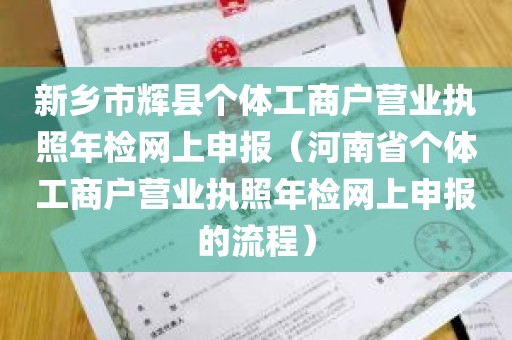 新乡市辉县个体工商户营业执照年检网上申报（河南省个体工商户营业执照年检网上申报的流程）