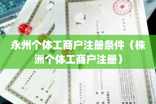 永州个体工商户注册条件（株洲个体工商户注册）