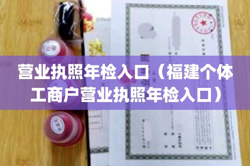 营业执照年检入口（福建个体工商户营业执照年检入口）