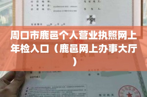 周口市鹿邑个人营业执照网上年检入口（鹿邑网上办事大厅）