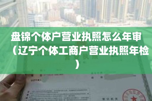 盘锦个体户营业执照怎么年审（辽宁个体工商户营业执照年检）