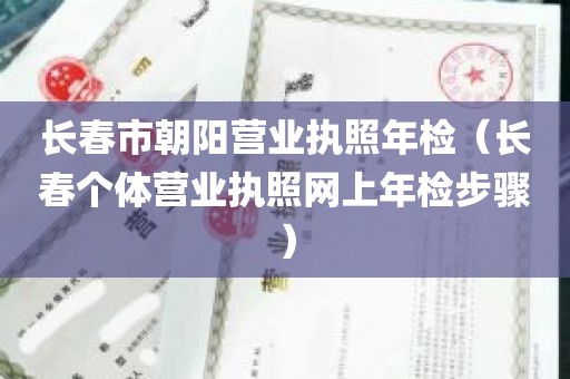 长春市朝阳营业执照年检（长春个体营业执照网上年检步骤）