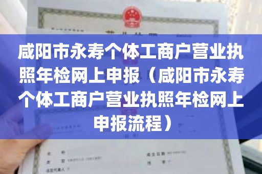 咸阳市永寿个体工商户营业执照年检网上申报（咸阳市永寿个体工商户营业执照年检网上申报流程）