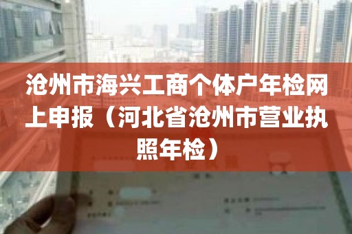 沧州市海兴工商个体户年检网上申报（河北省沧州市营业执照年检）