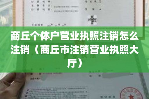 商丘个体户营业执照注销怎么注销（商丘市注销营业执照大厅）