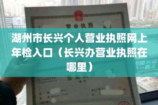 湖州市长兴个人营业执照网上年检入口（长兴办营业执照在哪里）