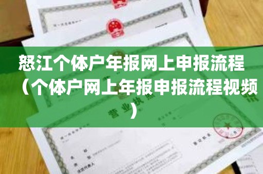 怒江个体户年报网上申报流程（个体户网上年报申报流程视频）