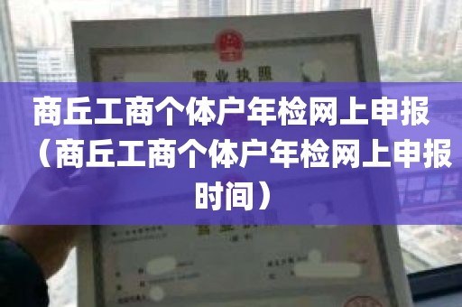 商丘工商个体户年检网上申报（商丘工商个体户年检网上申报时间）