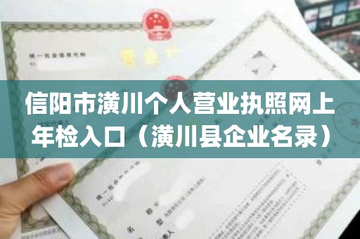 信阳市潢川个人营业执照网上年检入口（潢川县企业名录）