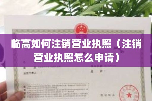 临高如何注销营业执照（注销营业执照怎么申请）