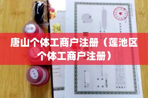 唐山个体工商户注册（莲池区个体工商户注册）