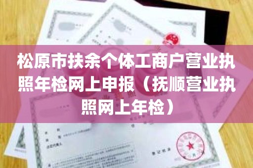 松原市扶余个体工商户营业执照年检网上申报（抚顺营业执照网上年检）