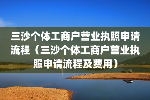 三沙个体工商户营业执照申请流程（三沙个体工商户营业执照申请流程及费用）