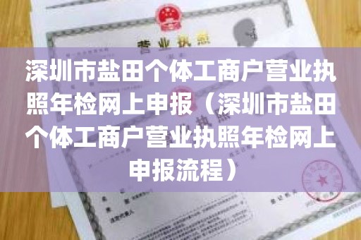 深圳市盐田个体工商户营业执照年检网上申报（深圳市盐田个体工商户营业执照年检网上申报流程）