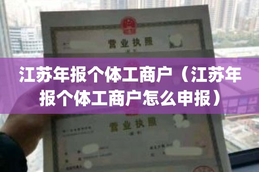 江苏年报个体工商户（江苏年报个体工商户怎么申报）